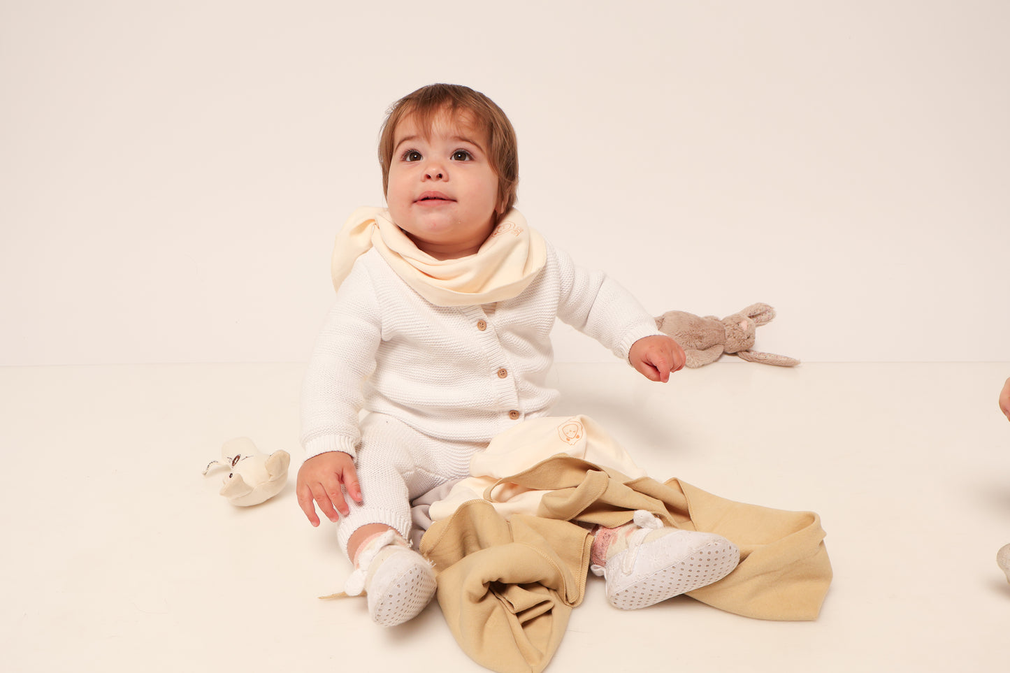 Bandana Baby Scarf - White