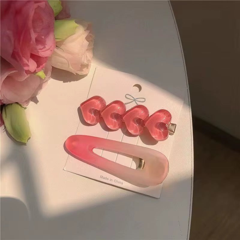 Pink Hair Clip Sets