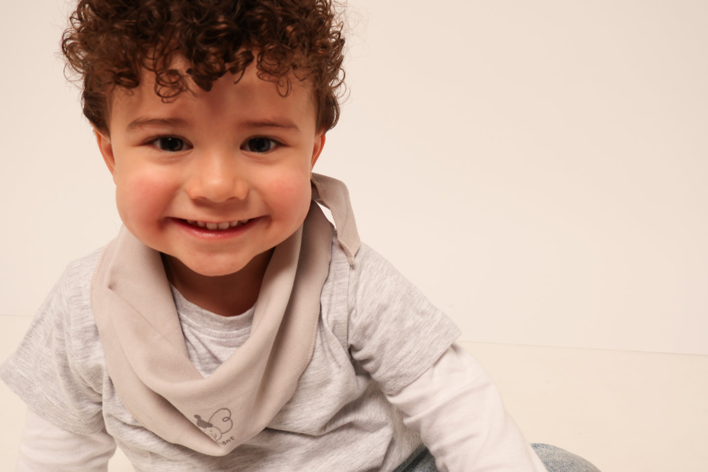 Bandana Baby Scarf Grey